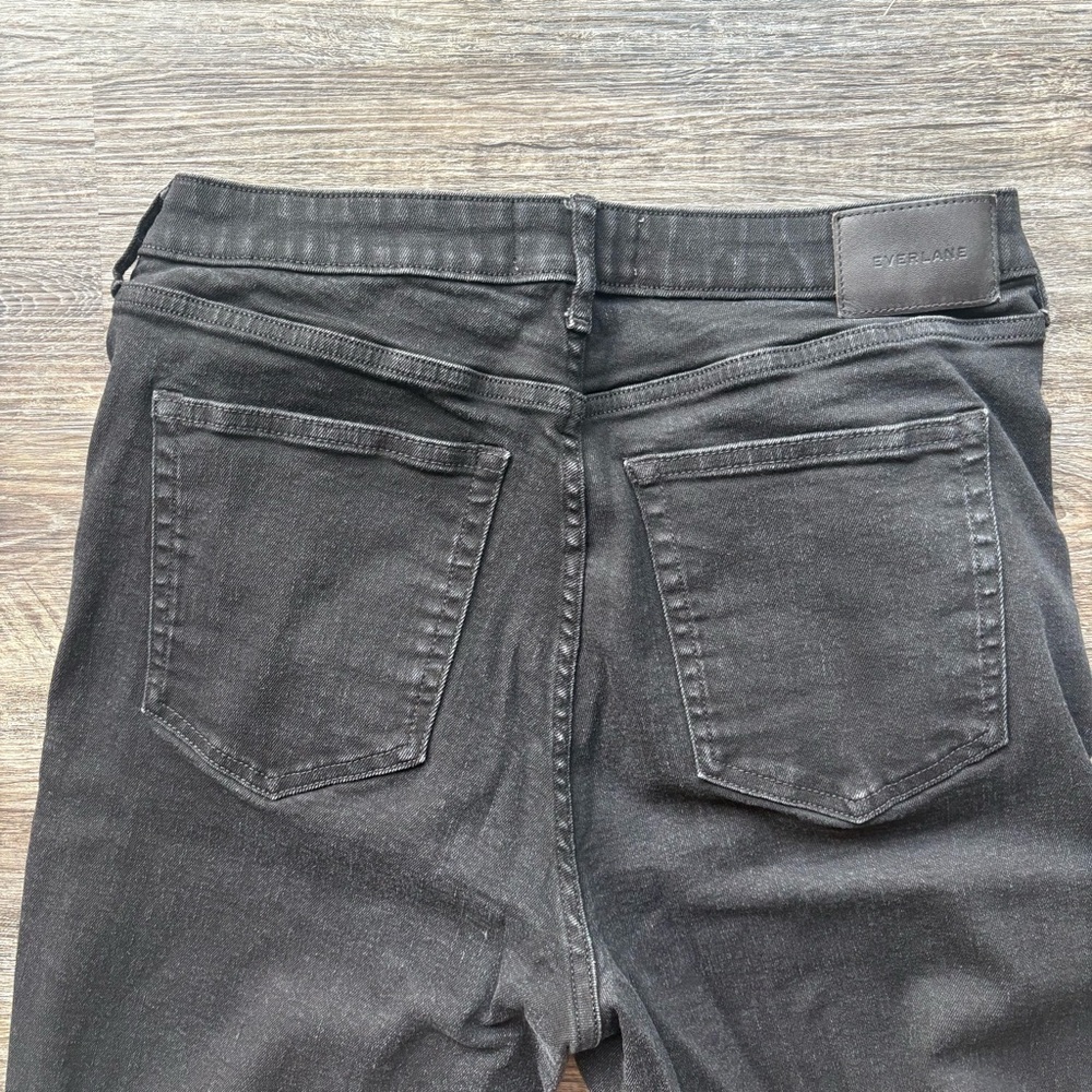 Everlane High Rise Curvy Skinny Jeans, black denim, size 33 crop - Picture 4 of 8